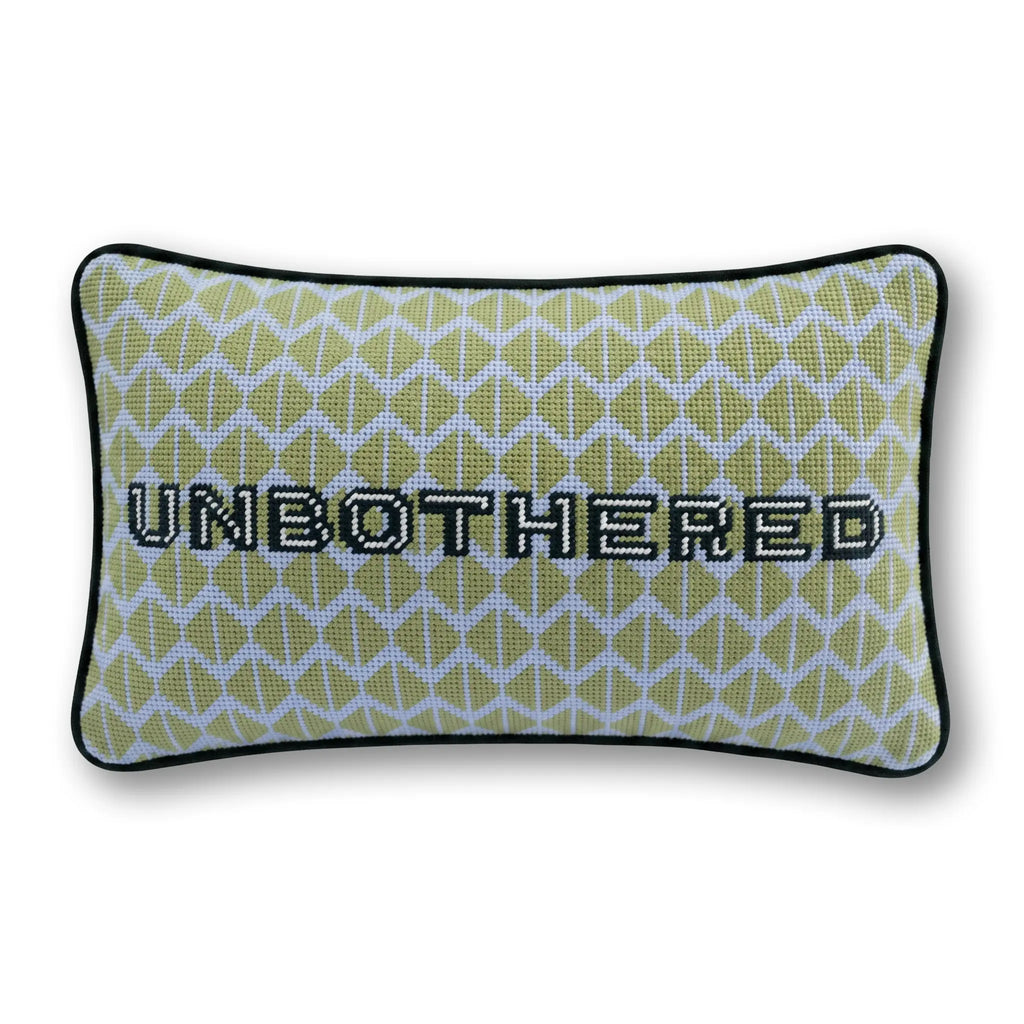 Unbothered Needlepoint Pillow