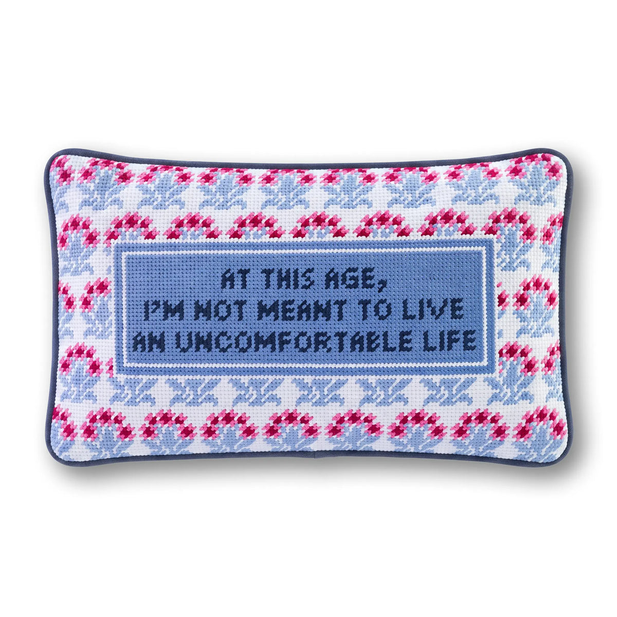 Uncomfortable Needlepoint Pillow
