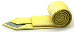 Mens Dads Classic Yellow Geometric Pattern Business Casual Necktie & Hanky Set UO-3