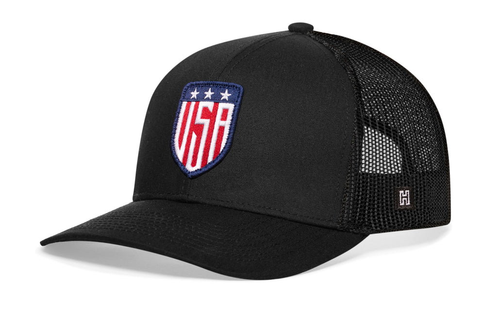 USA Shield Trucker Hat  |  America Snapback
