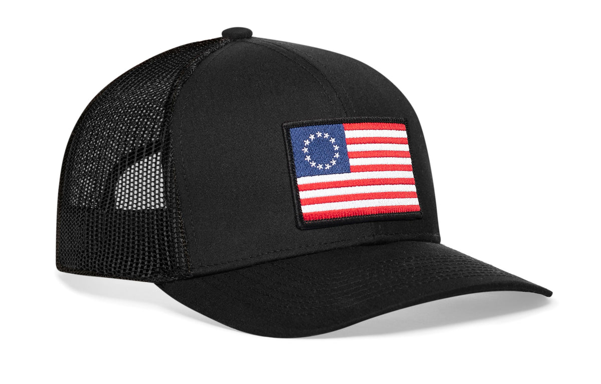 Betsy Ross Flag Trucker Hat  |  USA Snapback