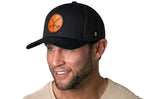 Crossed Clubs Trucker Hat  |  Leather Golf Snapback