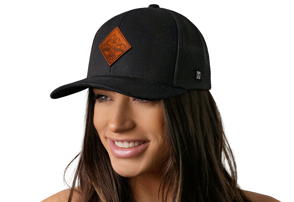 Campfire Trucker Hat  |  Leather Outdoors Snapback