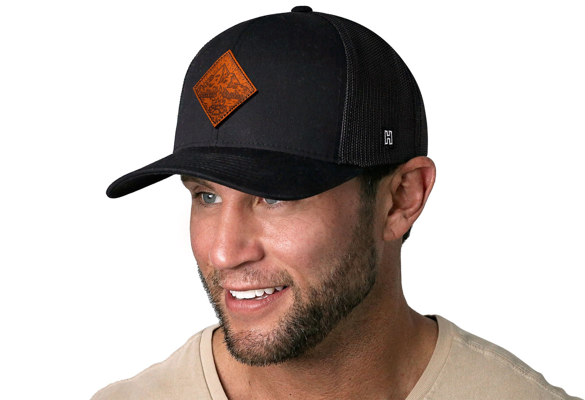 Campfire Trucker Hat  |  Leather Outdoors Snapback