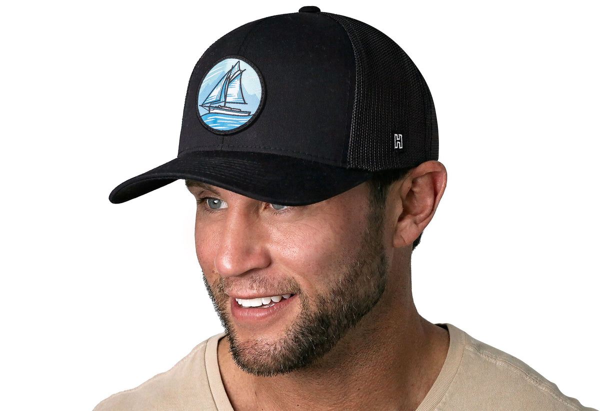 Sailboat Trucker Hat  |  Beach Snapback