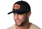 Boy Dad Leather Trucker Hat  |  Leather Father's Day Snapback