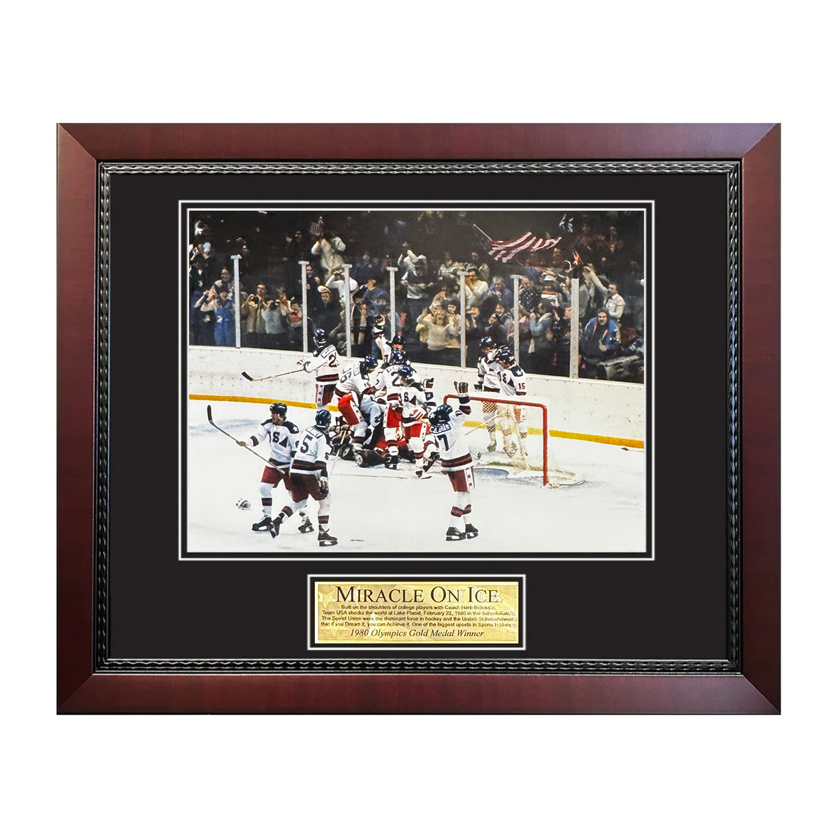 Miracle On Ice 1980 USA Hockey Unsigned Photograph Framed to 16x20