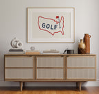 Golf Poster USA Golf Print