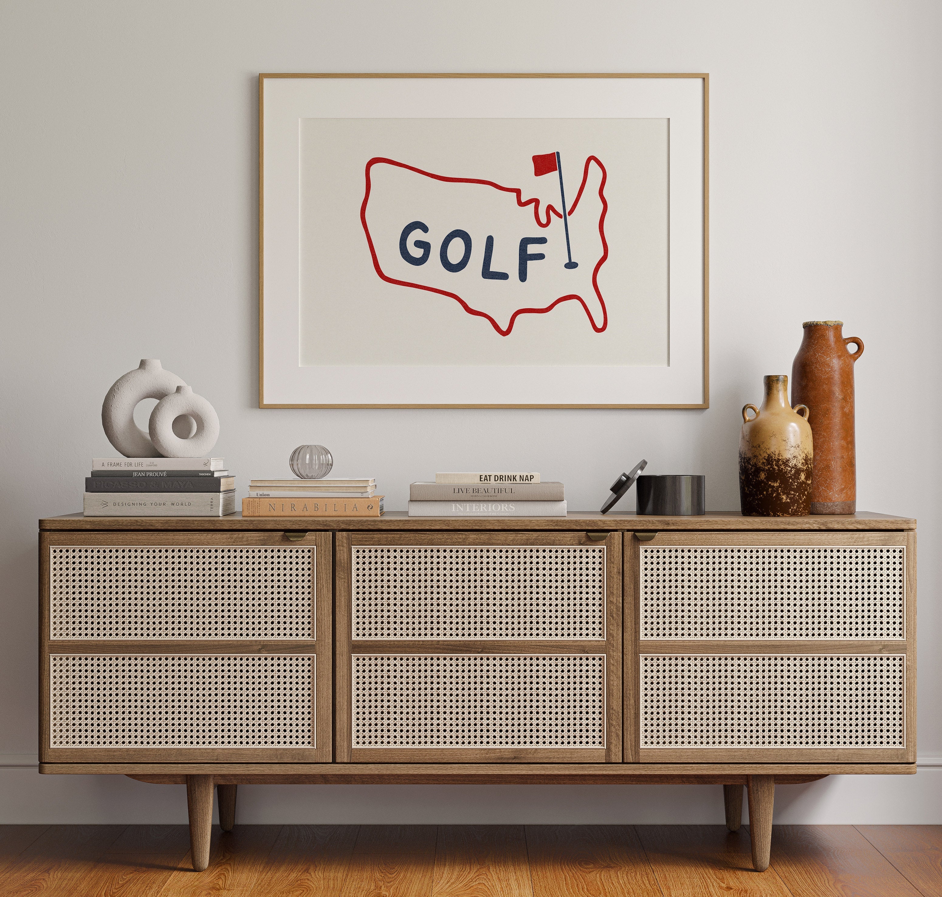 Golf Poster USA Golf Print