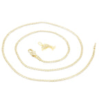 Whale Cubic Zirconia Pendant With 14K Gold Filled Necklace Set