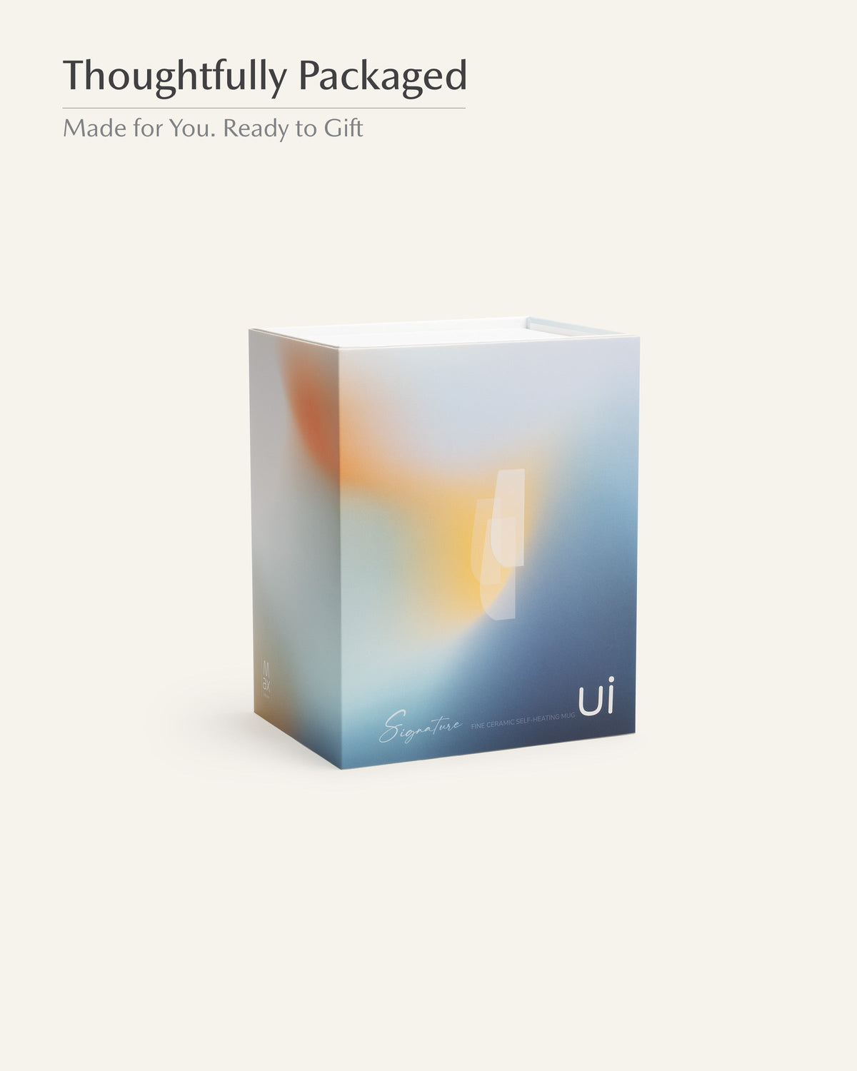 Ui+ Self-heating Mug Set - Jasmine White