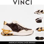 The Bellagio White & Gold Leather Men Sneaker