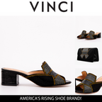 The Magnolia Black Glitter Leather Women Sandal