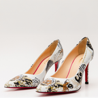 The Perugia White Leather Pump Women Shoe