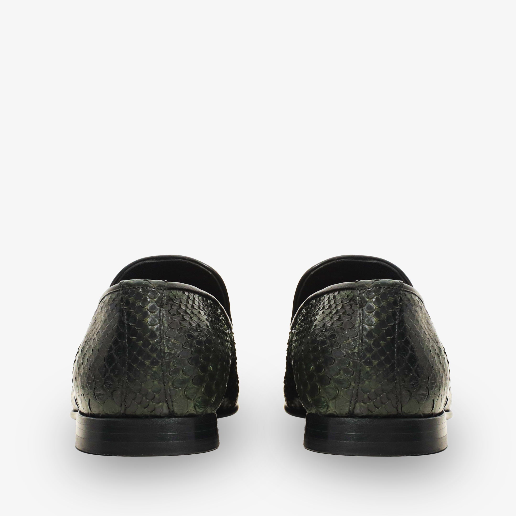 The Bethesda Green Pyhtn Skin Leather Tassel Loafer Men Shoe