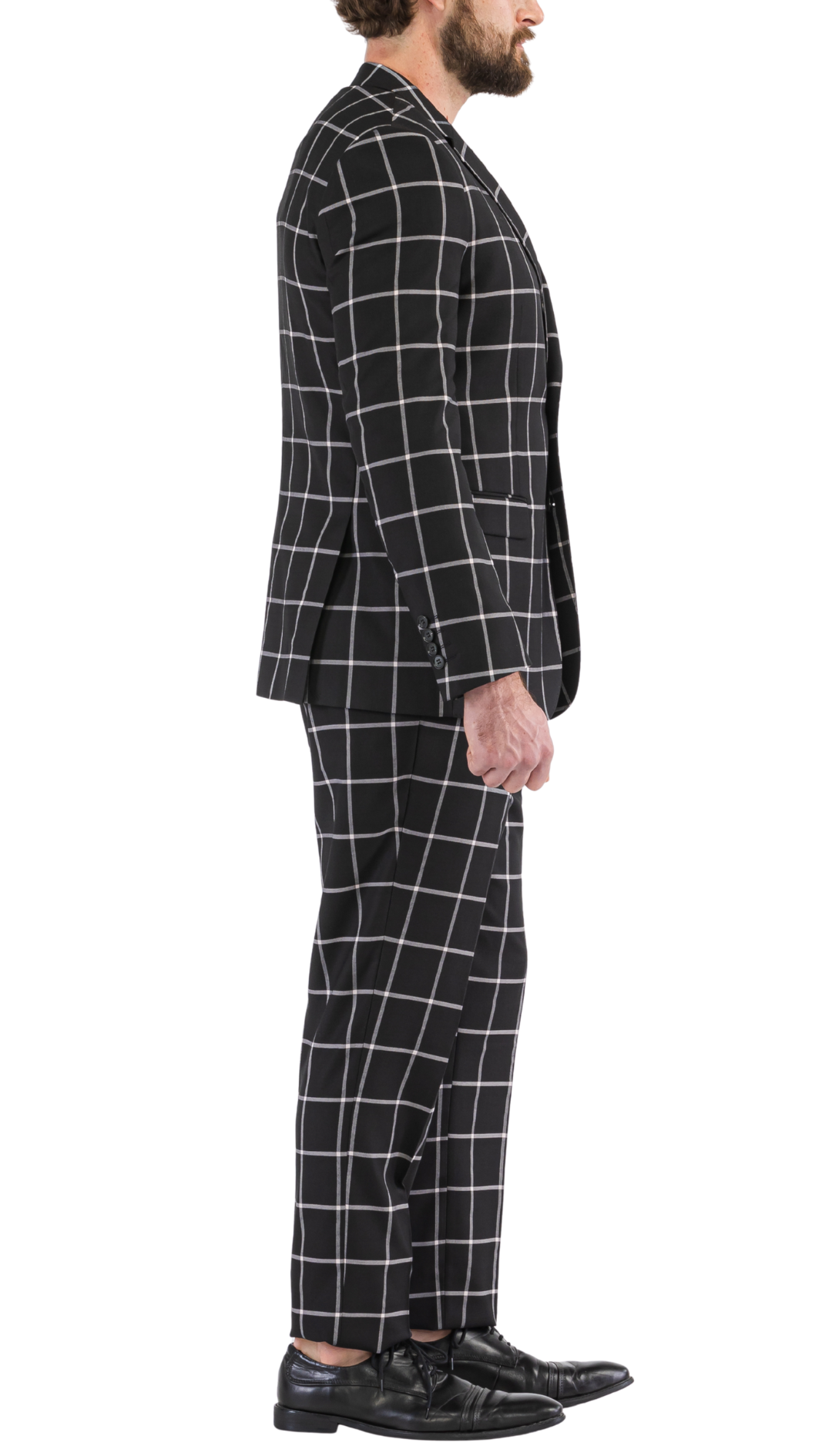 Harvy Men's Black 3-Piece Slim Fit Suit – 2 Button Notch Lapel