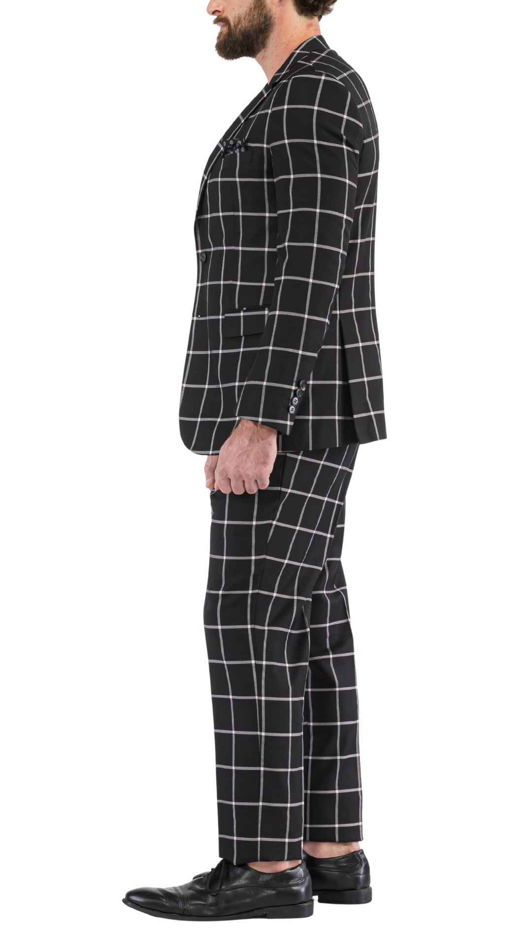 Harvy Men's Black 3-Piece Slim Fit Suit – 2 Button Notch Lapel
