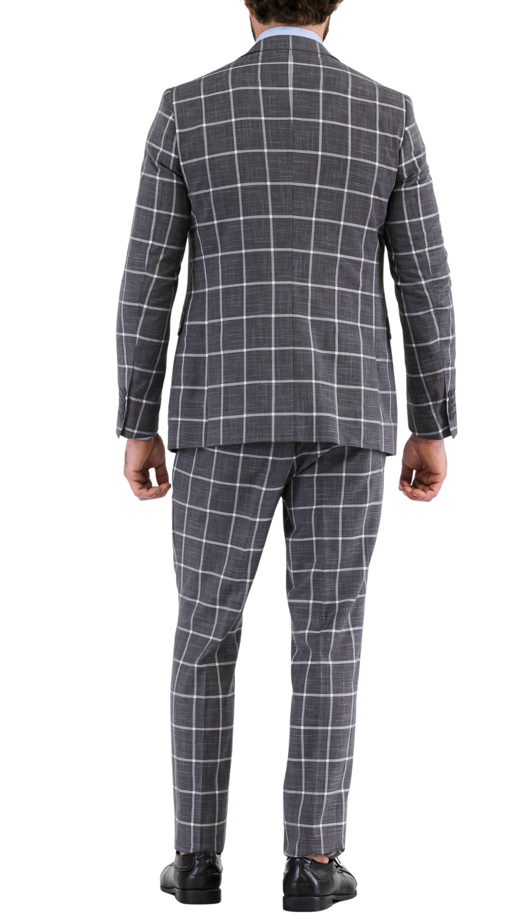 Harvy Grey Mens 2 Button Slim Notch Lapel Suit
