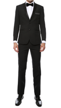 Paul Lorenzo MMTUX Black Regular Fit 2pc Tuxedo