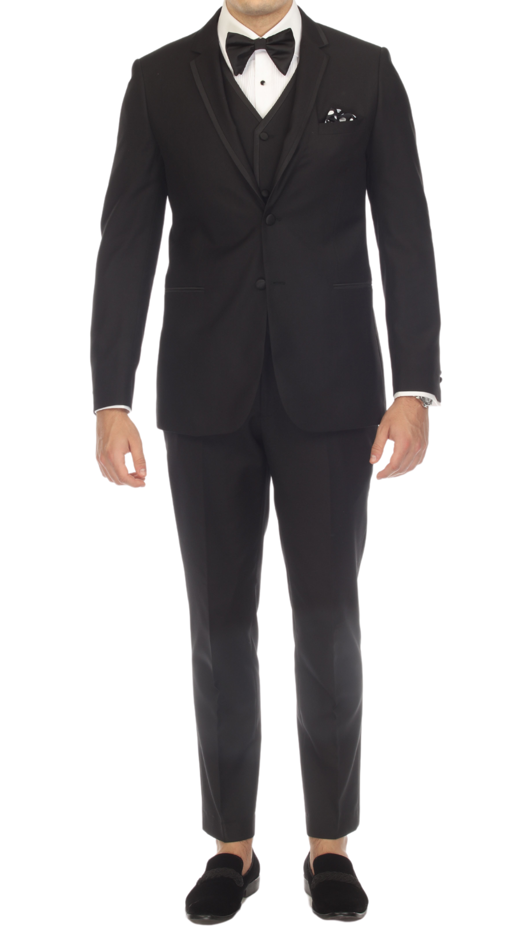 Celio Black Slim Fit Notch Lapel 2 Piece Tuxedo