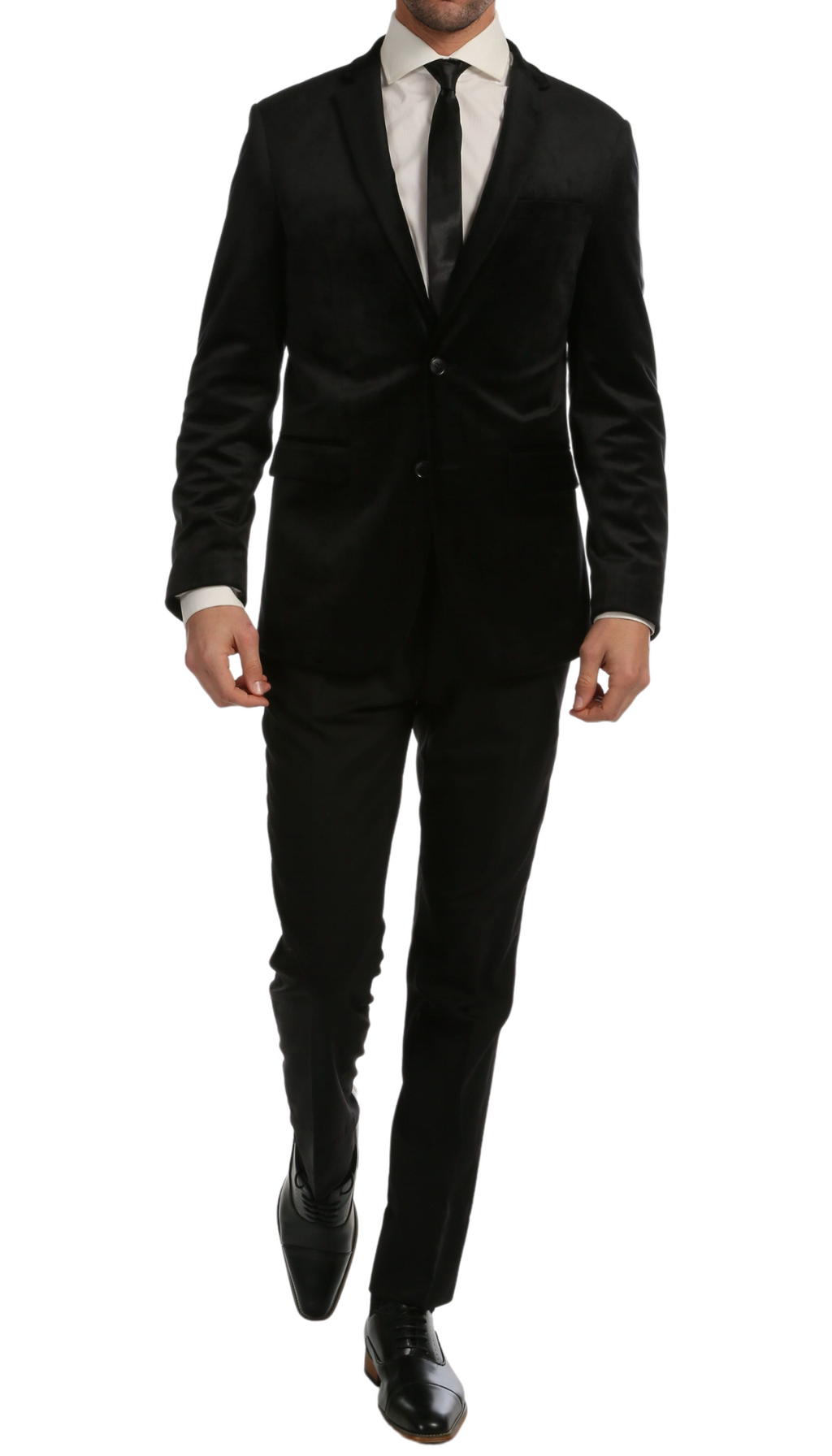 Ferrecci Men's Navy MARQUEE Velvet Blazer