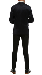 Ferrecci Men's Navy MARQUEE Velvet Blazer