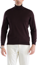 Mens Brown Pullover Turtleneck Sweater