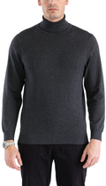 Mens Charcoal Pullover Turtleneck Sweater