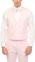 Men's Pink Double Breasted Seersucker Vest – Grant