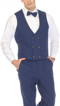 Men's Blue Double Breasted Seersucker Vest – Grant