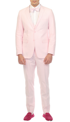 Men's Pink Seersucker Suit – Slim Fit 2-Button