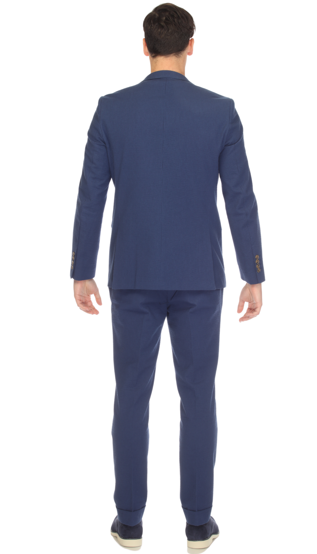 Men's Navy Seersucker Suit – Slim Fit 2-Button