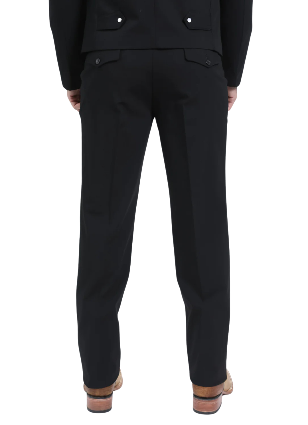 Men's Black Western Suit 2-Piece - Cowboy Suit with Western Yoke & Pearl Snaps