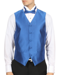 Ferrecci Mens PV450 - Royal Blue with Black Back Adjustable Textured Vest Set