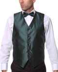 Ferrecci Mens PV450 - Dark Teal with Black Back Adjustable Textured Vest Set