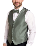 Ferrecci Mens PV450 - Sage with Black Back Adjustable Textured Vest Set