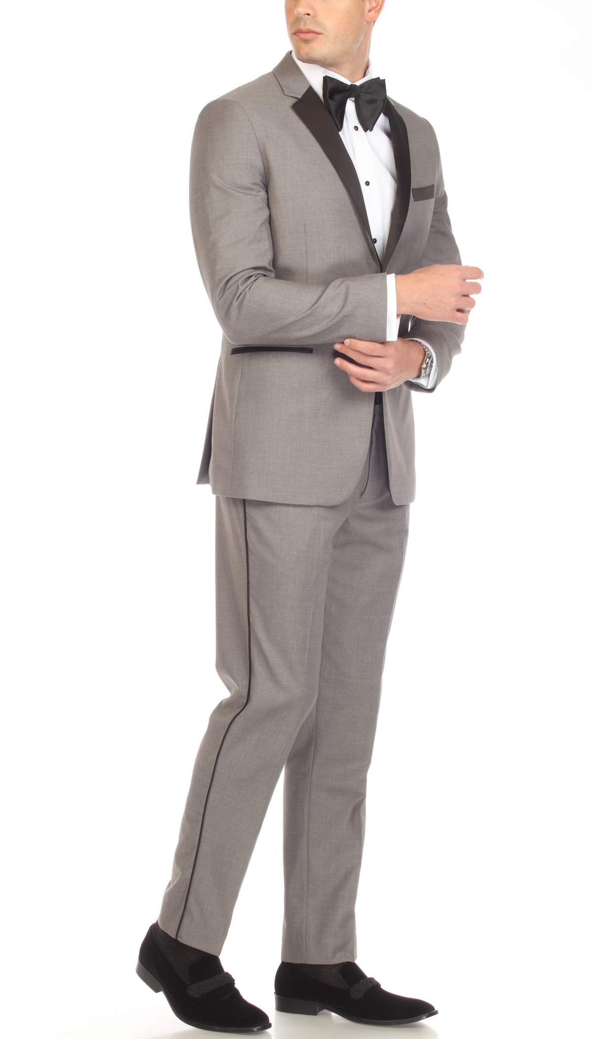 Bronson Grey Slim Fit Notch Lapel Tuxedo