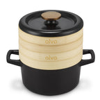 Enameled Cast Iron Dutch Oven with Steamer, 2.5-Qt