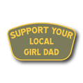 Support Your Local Girl Dad Sticker
