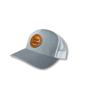 DadVibes Circle Patch - Curved Bill Trucker Snapback (Heather Grey/White Mesh)