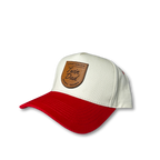 Support Your Local Twin Dad 5 Panel (Cream/Red)