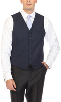 Men's Navy Vest - Solo Adjustable Suit Vest & Waistcoat for Wedding, Groomsmen & Prom, Sizes 36-52 | Ferrecci