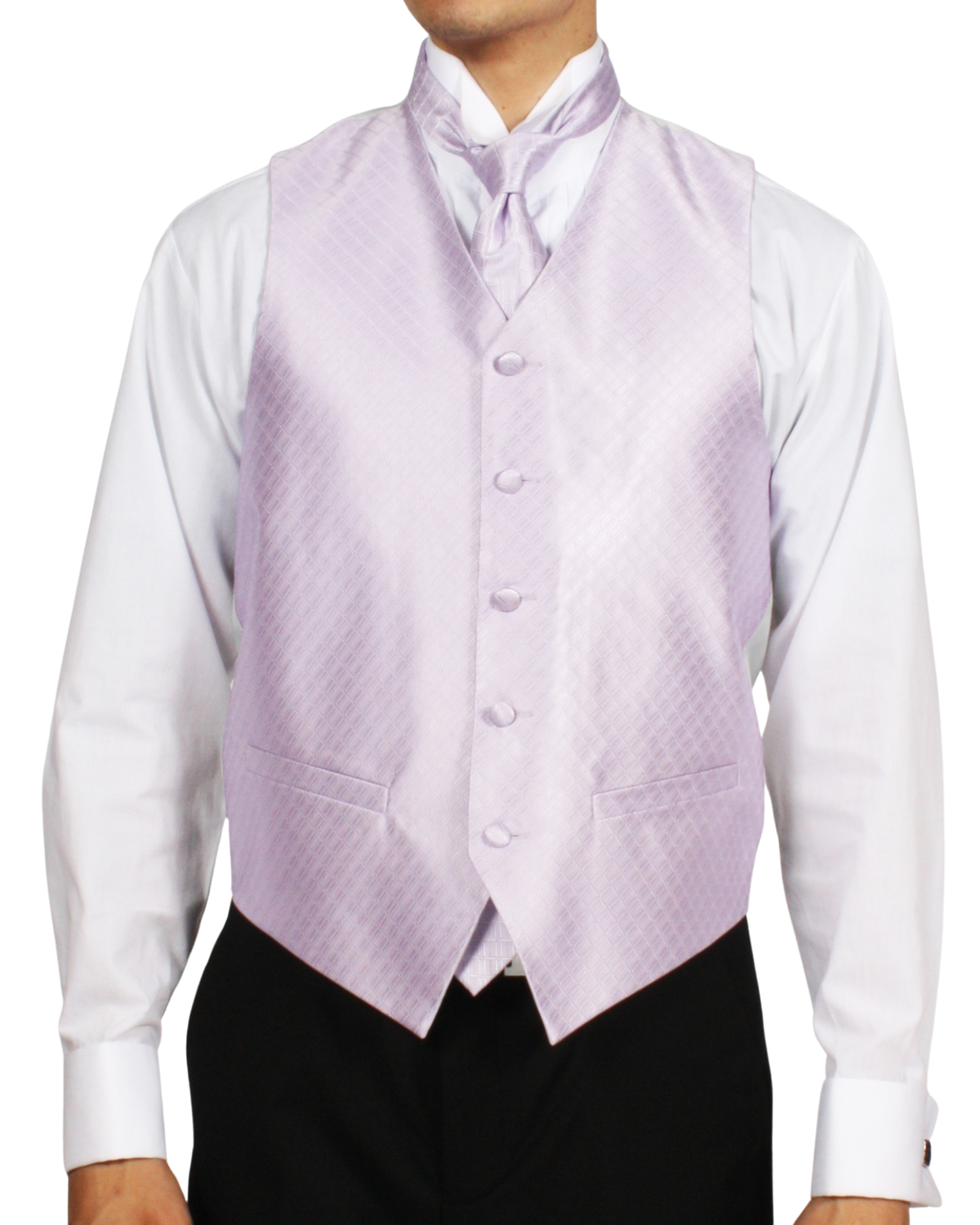 Ferrecci Mens PV300 - Jasmin with Black Back Adjustable Diamond Vest Set