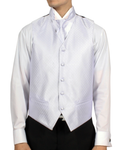 Ferrecci Mens PV300 - Platinum with Black Back Adjustable Diamond Vest Set