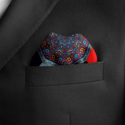 "The Joseph" Multi-Colored Paisley Pocket Square - A Vincent De Paul Collaboration