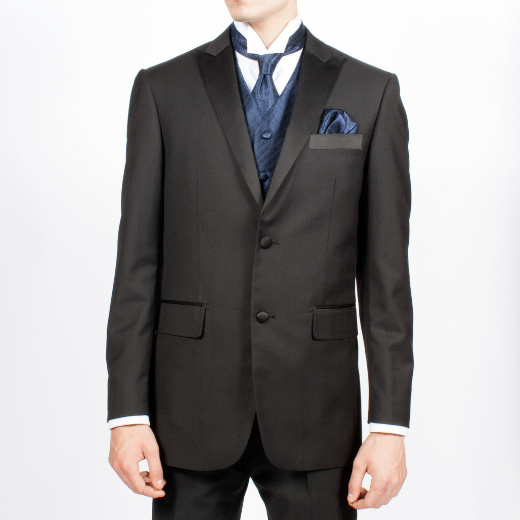 Ferrecci Mens PV300 - Navy with Black Back Adjustable Diamond Vest Set