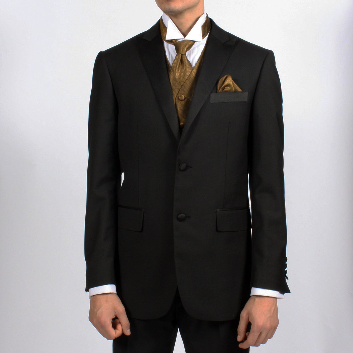 Ferrecci Mens PV300 - Mustard with Black Back Adjustable Diamond Vest Set