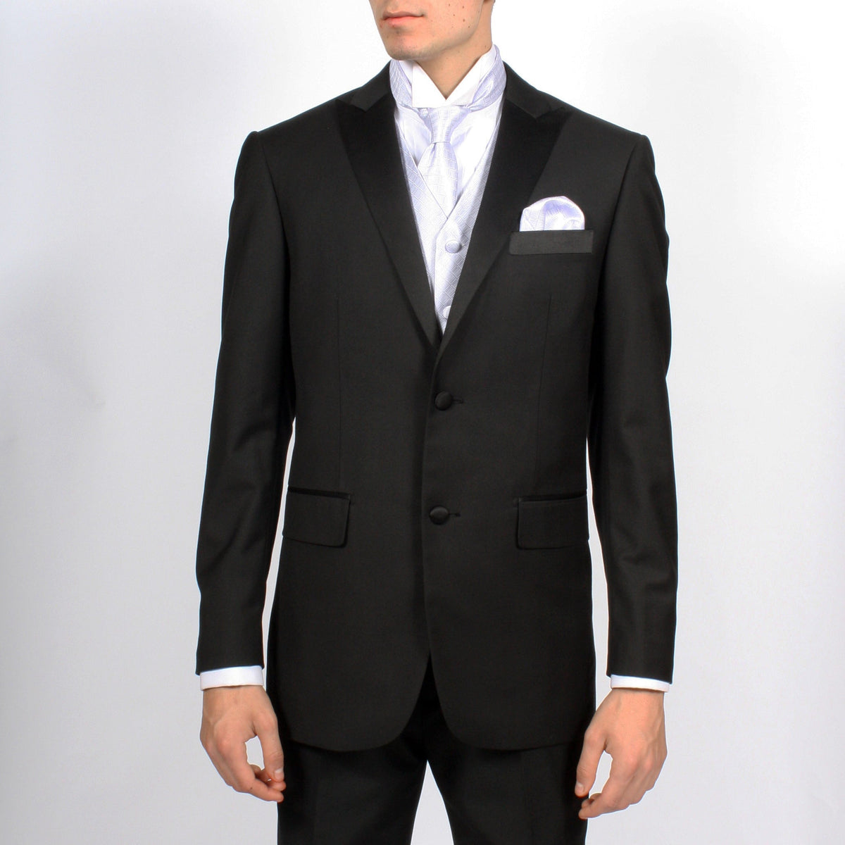 Ferrecci Mens PV300 - Platinum with Black Back Adjustable Diamond Vest Set