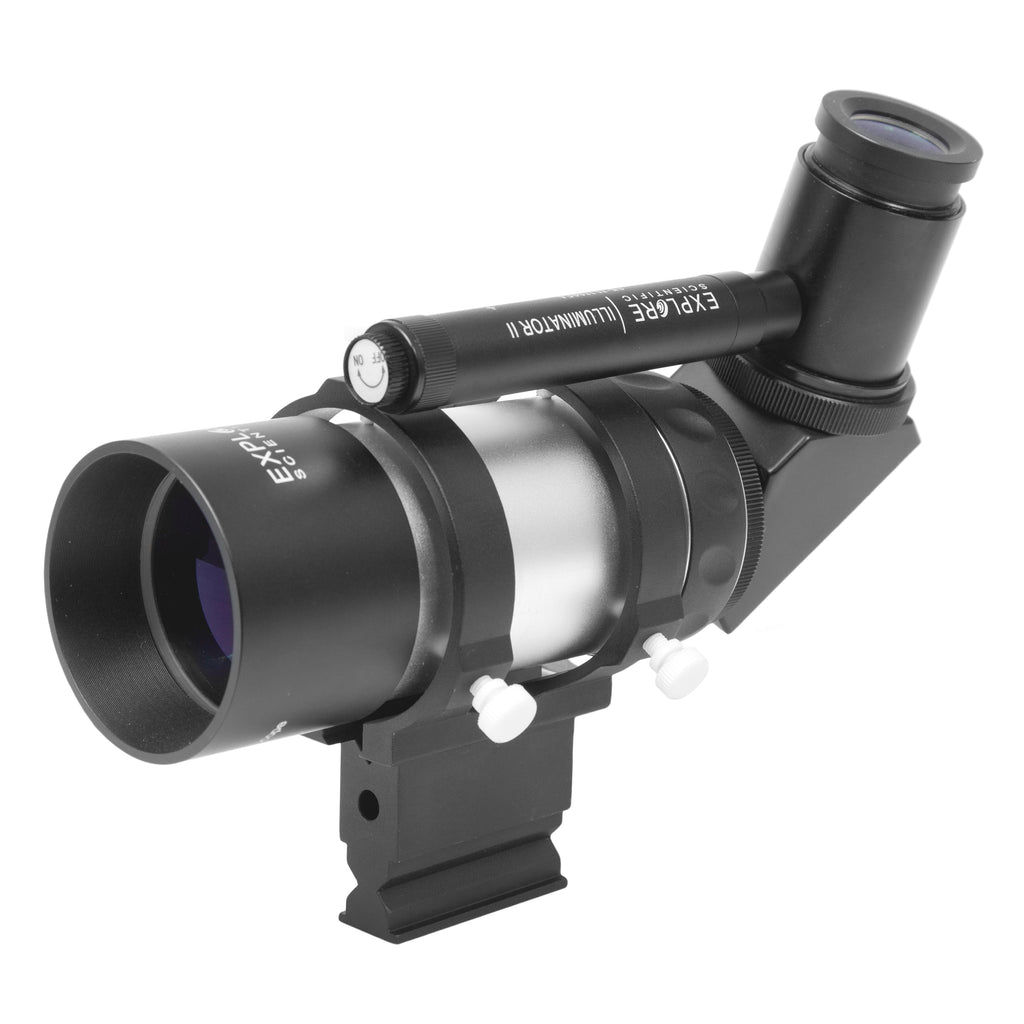 8x50 Illuminated Right Angle Polar Finder Scope with NEW long battery life Illuminator II