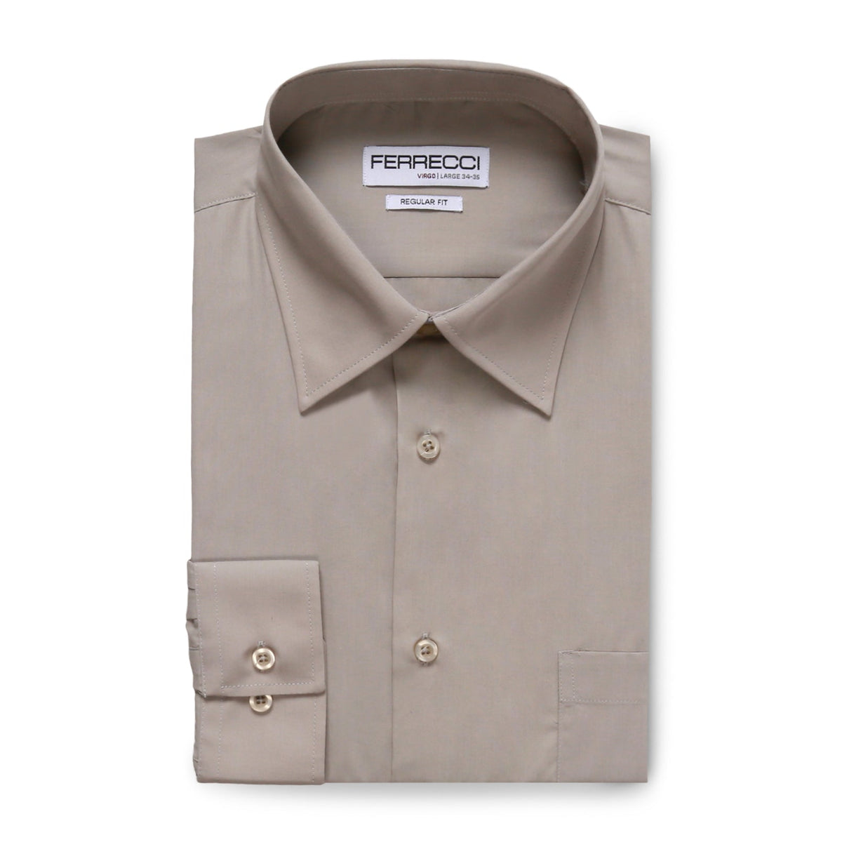 Ferrecci Virgo Light Grey Regular Fit Dress Shirt